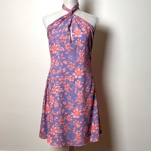 BELLE BADGLEY MISCHKA DELILAH DRESS MULTI FLORAL HALTER DRESS SIZED 8 NWT